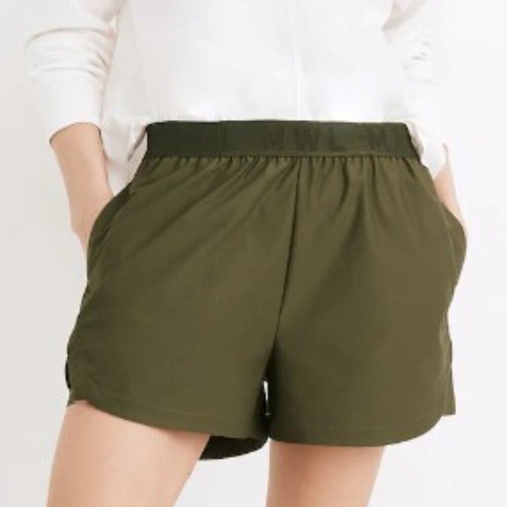Madewell MWL Allways Pull-On Shorts Olive Green Size XS